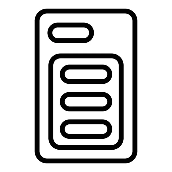 Dobásgátló telefon ikon vázlat vektor. Okostelefon-fedél — Stock Vector
