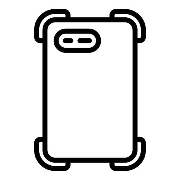 Стеклянный вектор контура корпуса смартфона. Телефон мобильный — стоковый вектор