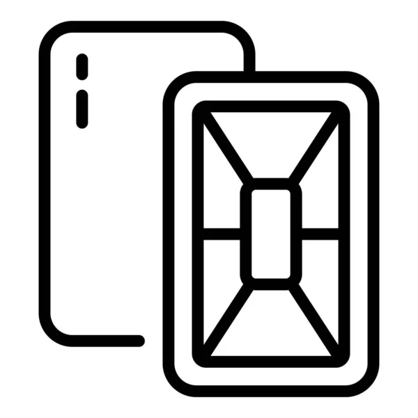 Mobile case icon outline vector. Smartphone cover — Stock Vector