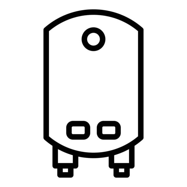 Vektor obrysu ikony plynového kotle. Ohřívač domu — Stockový vektor