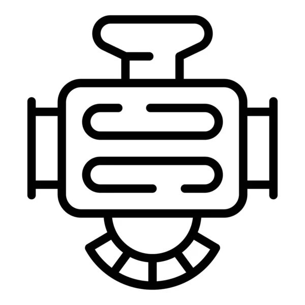 Vektor obrysu ikony zavlažování čerpadla. Vodní systém — Stockový vektor