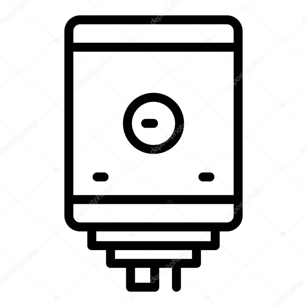 New gas boiler icon outline vector. House heater