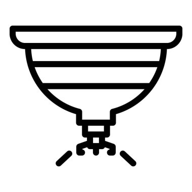 Duman algılayıcı simgesi ana hat vektörü. Yangın alarmı.