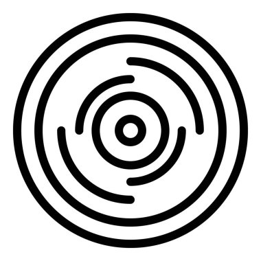 Duman dedektörü ikon ana hat vektörü. Alarm sensörü