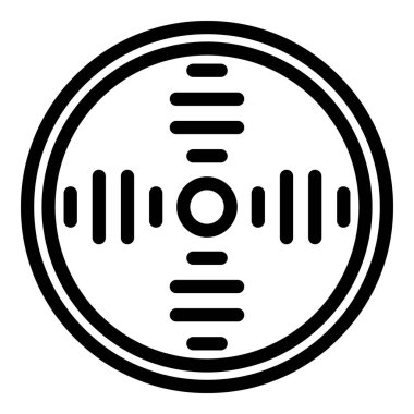 Duman dedektörü hareket simgesi ana hat vektörü. Yangın alarmı.