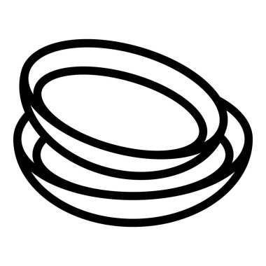 Temiz bulaşık ikonu ana hatları vektörü. Limon temizleyici