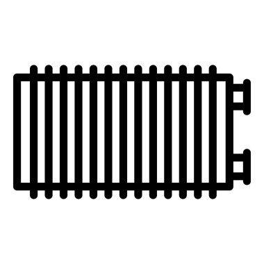 Su radyatörü ikonu ana hatları vektörü. Elektrikli ısıtıcı