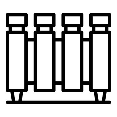 Ev radyatörü ikonu ana hat vektörü. Ev sıcaklığı