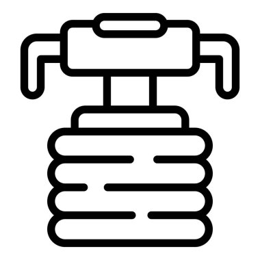 Jimnastik ekipmanı ikonu ana hatları vektörü. Fitness egzersizi