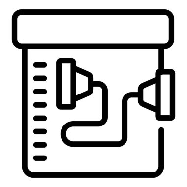 Fitness ekipmanı ikonu ana hatları vektörü. Jimnastik.