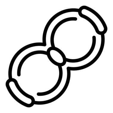 Kardiyo ekipman ikonu ana hatları vektörü. Jimnastik.