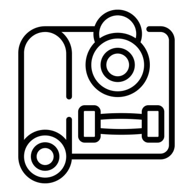 Spor şiltesi ikonu ana hatları vektörü. Kalp sporu