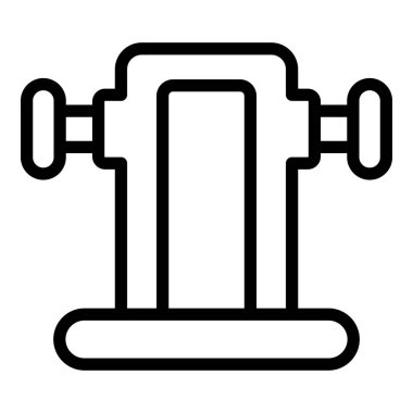 Beden eğitimi ikon taslak vektörü kaldırıyor. Egzersiz ekipmanları