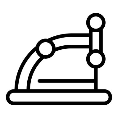 Fitness eğitim ikonu ana hatları vektörü. Jimnastik.