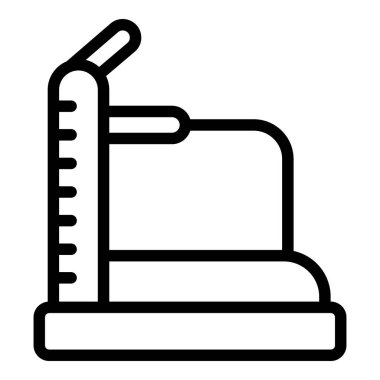 Jimnastik ikonu ana hatları vektörü. Egzersiz ekipmanları