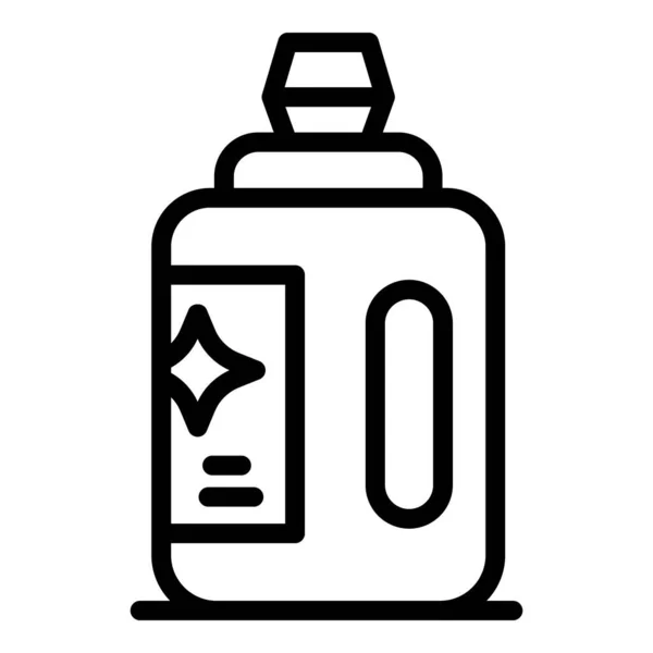 Detergenzien Flüssigkeitssymbole Umrissvektor. Flaschenschüssel — Stockvektor
