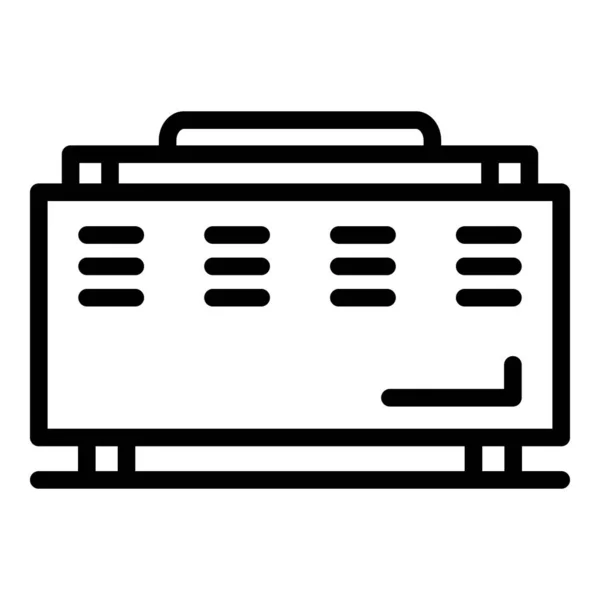 Thuisverwarming pictogram omtrek vector. Elektrische convector — Stockvector