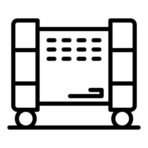 Radiateur chaud icône contour vecteur. convecteur de chauffage — Image vectorielle