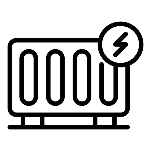 Small convector icon outline vector. Electric radiator — Stock Vector