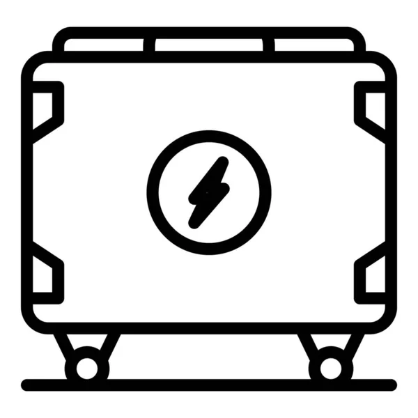 Elektrische Konvektorsymbole umreißen Vektor. Heizungsventil — Stockvektor