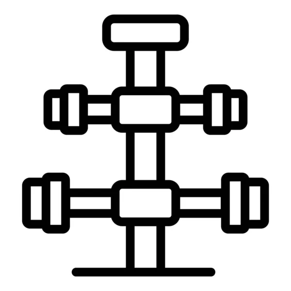 Dumbbell rack ícone contorno vetor. Exercício de ginásio —  Vetores de Stock