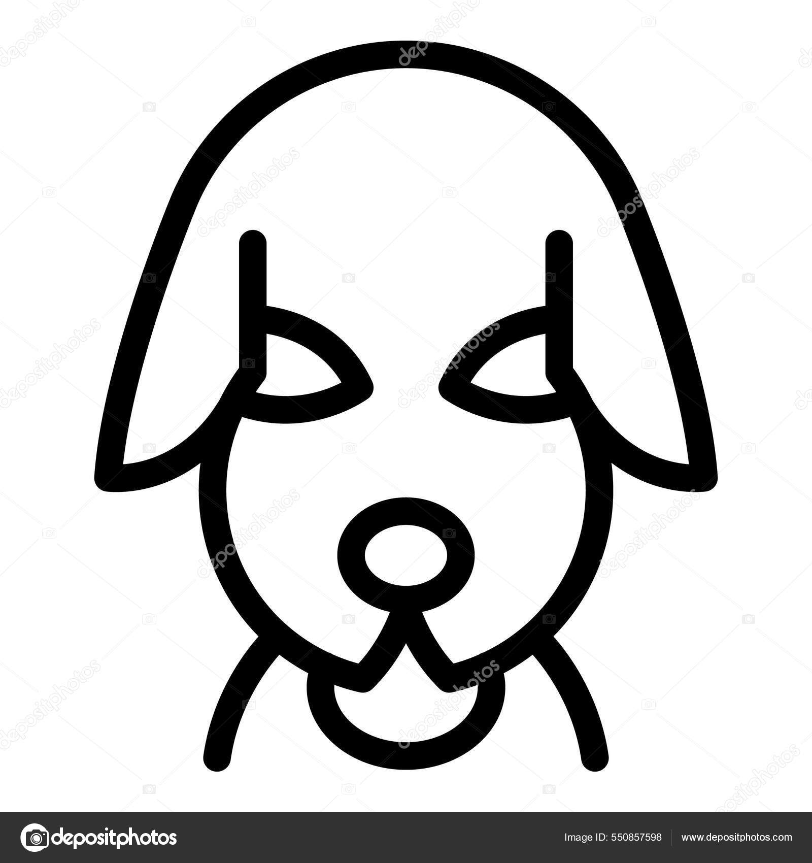 Smiling puppy icon outline vector. Dog pet Stock Vector by ©ylivdesign  550857598, image size:1600x1700