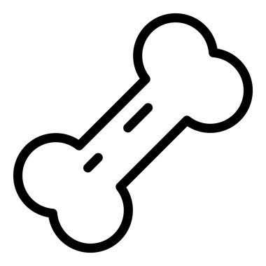 Köpek kemiği ikonu ana hat vektörü. Evcil hayvan maması.