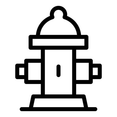 Park yangın musluğu ikonu ana hat vektörü. Ateş suyu