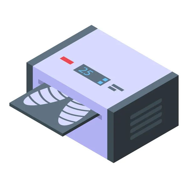 Изометрический вектор значка флюорографического принтера. Xray-устройство — стоковый вектор