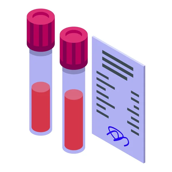 Kan testi tüpü izometrik vektörü. Sağlık — Stok Vektör