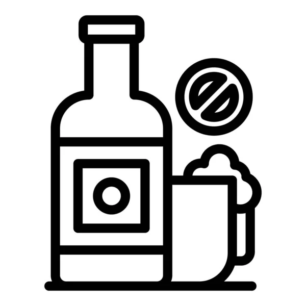 Vecteur de contour d'icône de boisson sans gluten. Produits laitiers — Image vectorielle