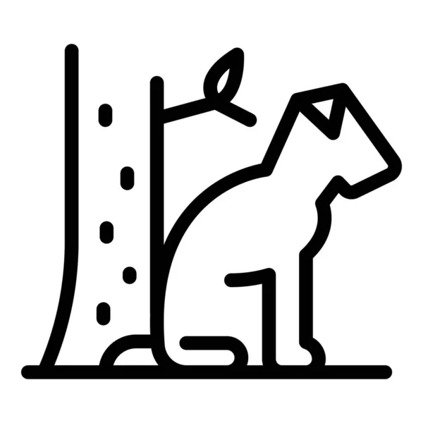 Parque cão passeio ícone contorno vetor. Animais de companhia —  Vetores de Stock