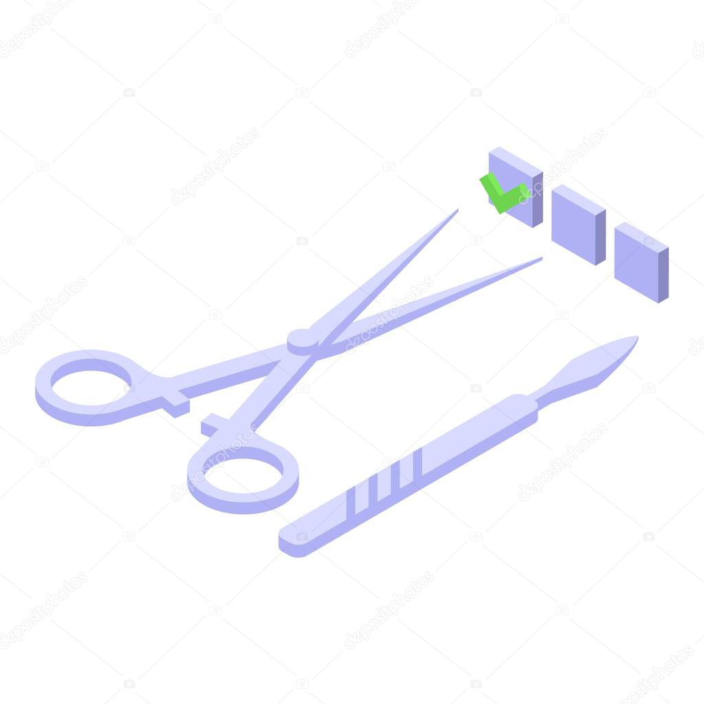Medical surgery icon isometric vector. Patient health