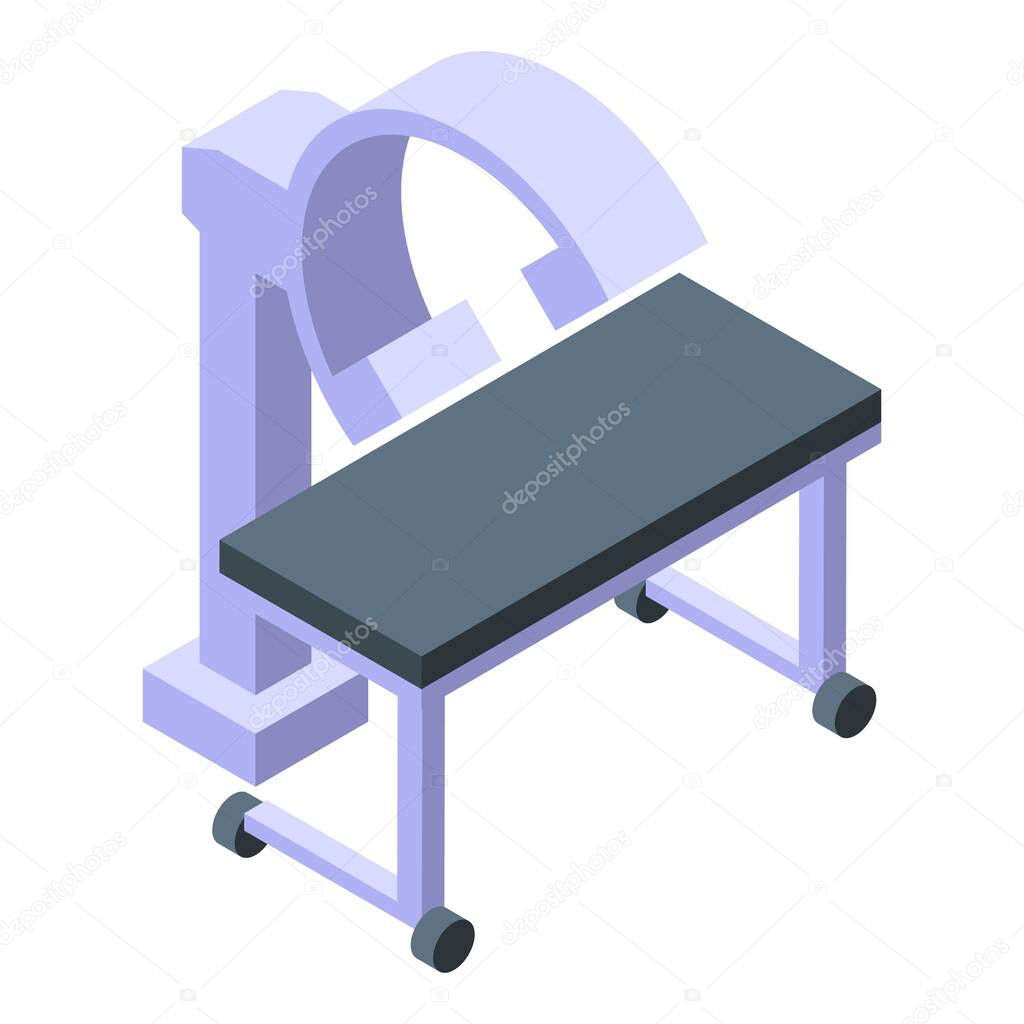 Clinic bed icon isometric vector. Medical patient