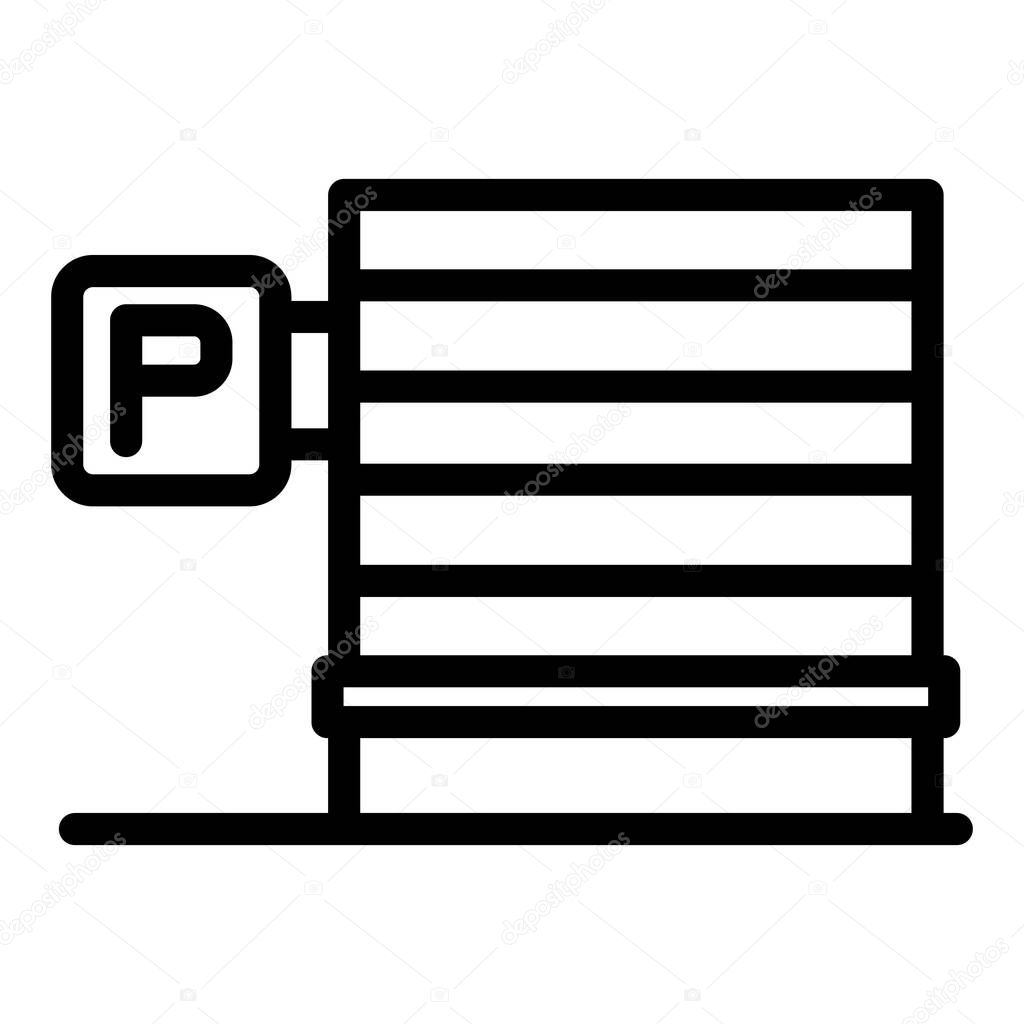 Parking place icon outline vector. Vehicle zone