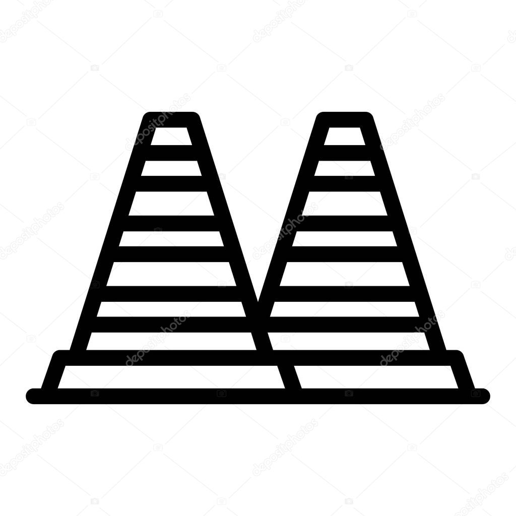 Parking road cones icon outline vector. Car garage