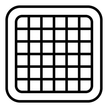 Elektrikli waffle yapıcı ikon ana hatları vektörü. Kalp fırıncısı