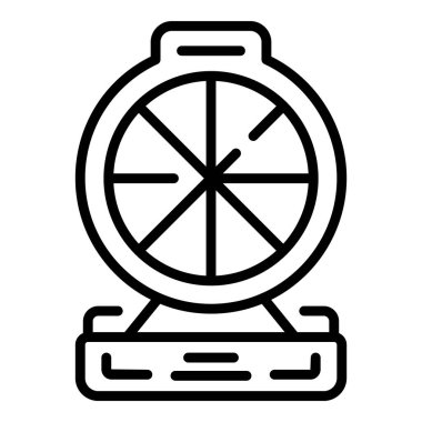 Krep yapıcı ikon ana hatları vektörü. Demir makinesi