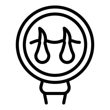 Kıl ikonu taslak vektörünü kaldır. Lazer epilasyonu