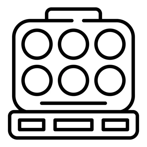 Inicio waffle maker icono contorno vector. Máquina belga — Archivo Imágenes Vectoriales