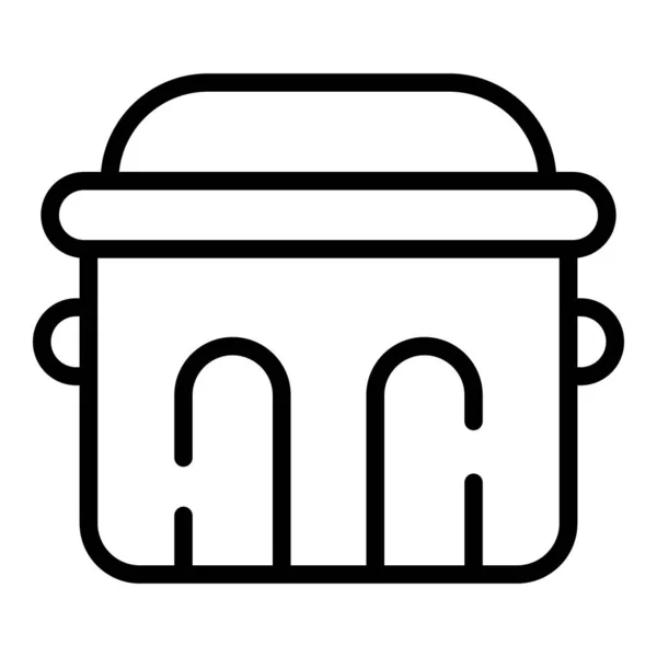 Breadmaker máquina icono contorno vector. Cocina comida — Vector de stock