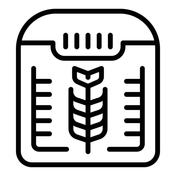 Das Symbol der Weizenbrotmaschine umreißt den Vektor. Lebensmittelhersteller — Stockvektor