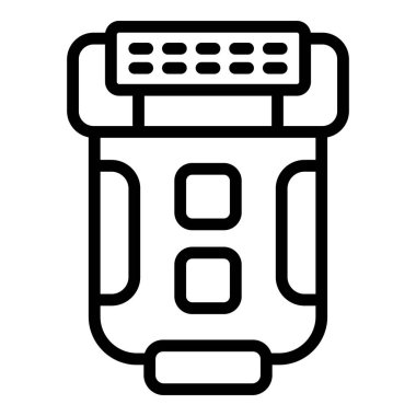 Bacak epilatör ikon ana hatları vektörü. Saç epilasyonu