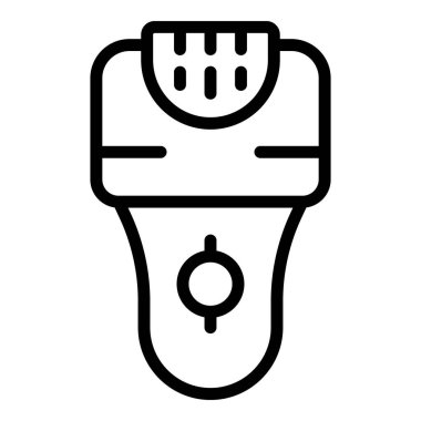 Ev epilatör simgesi ana hatları vektörü. Saç epilasyonu