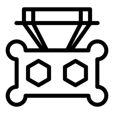 Duvar kontrol ikonu ana hat vektörü. TV bağlantısı