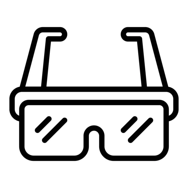 Depilación láser proteger gafas icono contorno vector. Piel de pelo — Vector de stock