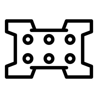 Duvar TV kontrol ikonu ana hat vektörü. Vesa binişi