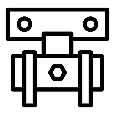 Simge bağlama dış hat vektörünü izle. Vesa duvarı