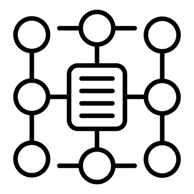 Çalışma akışı şeması ana hatları vektörü. Çalışma süreci