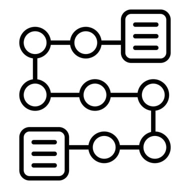 Web planı simgesi ana hatları vektörü. Çalışma süreci